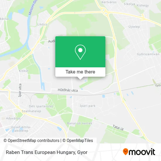 Raben Trans European Hungary map