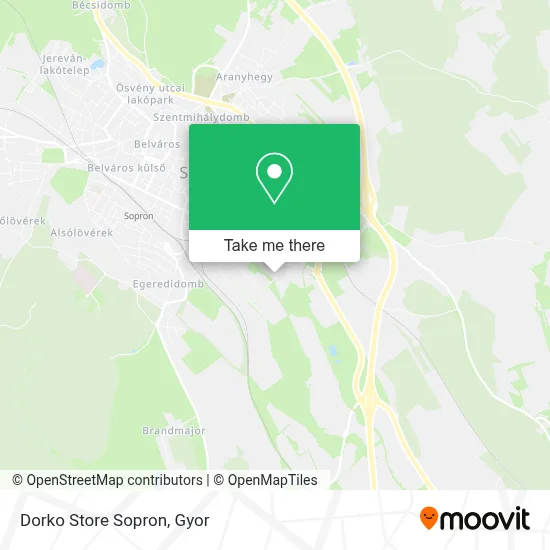 Dorko Store Sopron map