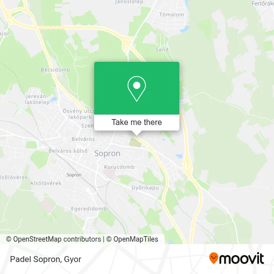 Padel Sopron map