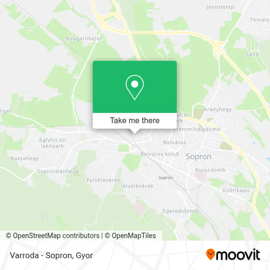 Varroda - Sopron map