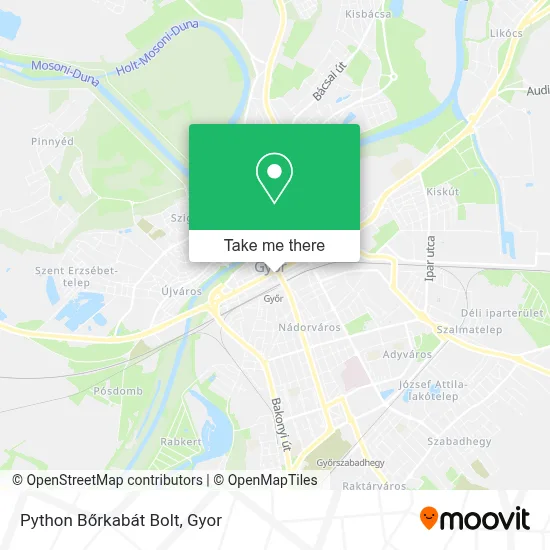 Python Bőrkabát Bolt map
