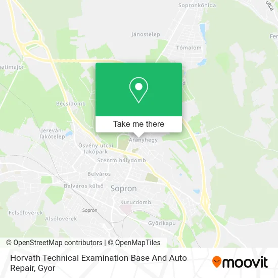 Horvath Technical Examination Base And Auto Repair map