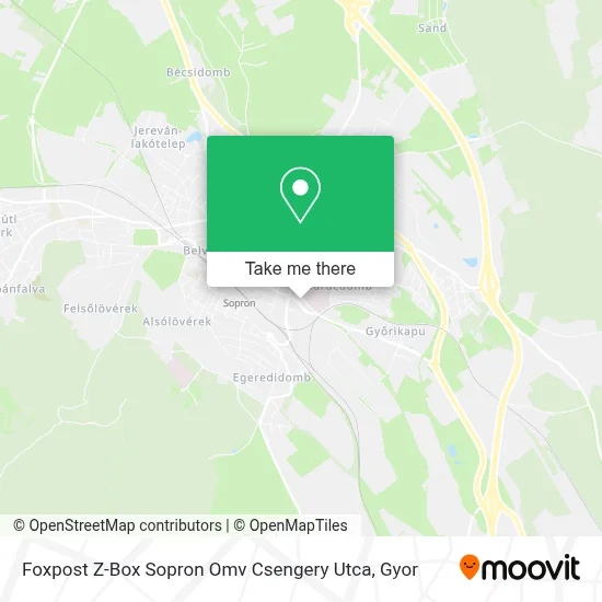 Foxpost Z-Box Sopron Omv Csengery Utca map