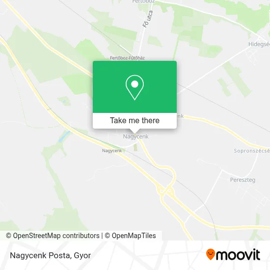 Nagycenk Posta map