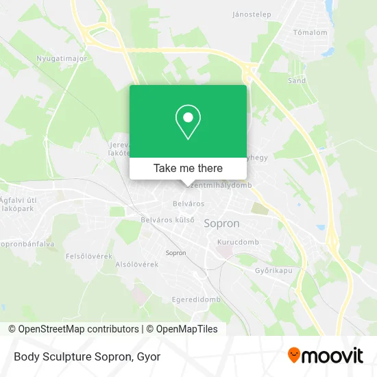 Body Sculpture Sopron map