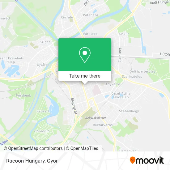 Racoon Hungary map