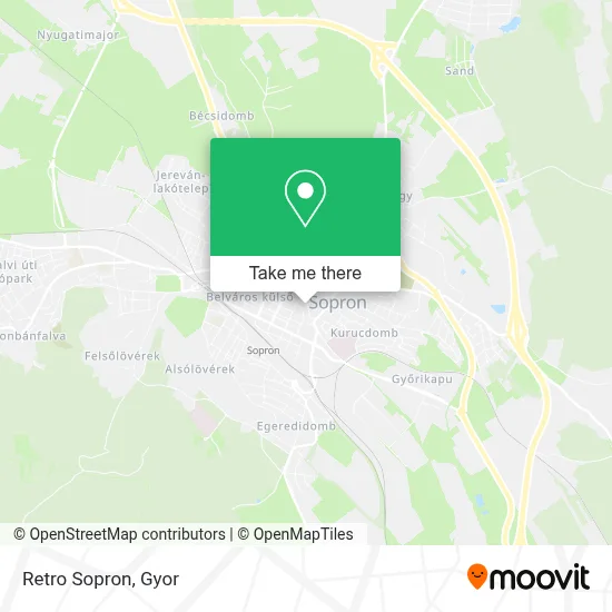 Retro Sopron map