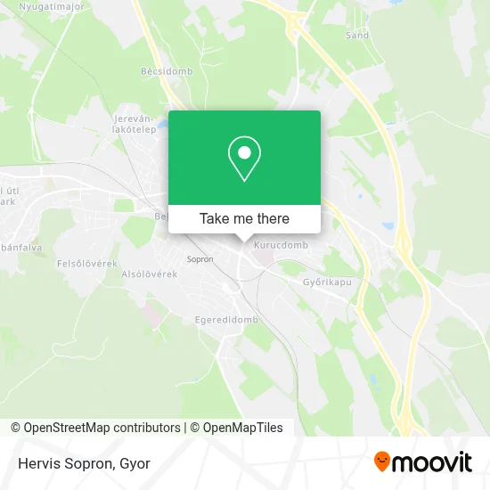 Hervis Sopron map