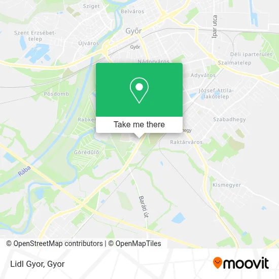 Lidl Gyor map