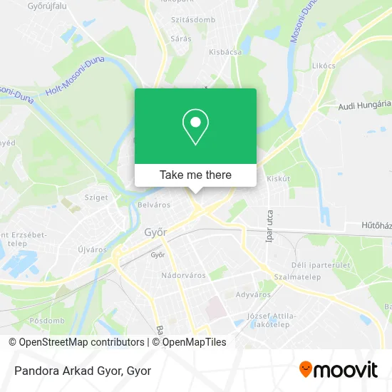 Pandora Arkad Gyor map