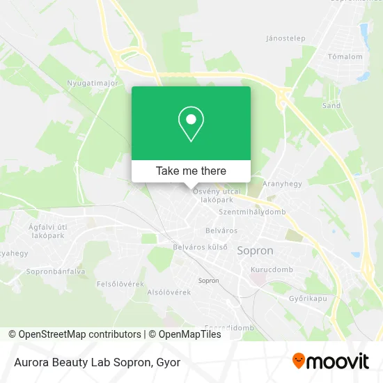 Aurora Beauty Lab Sopron map