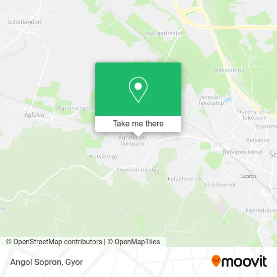 Angol Sopron map
