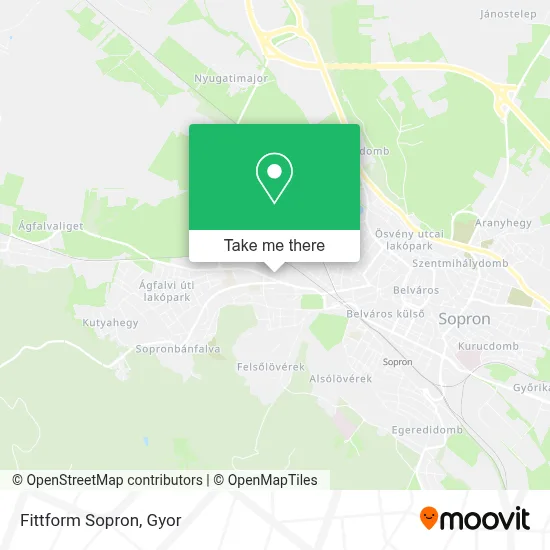 Fittform Sopron map