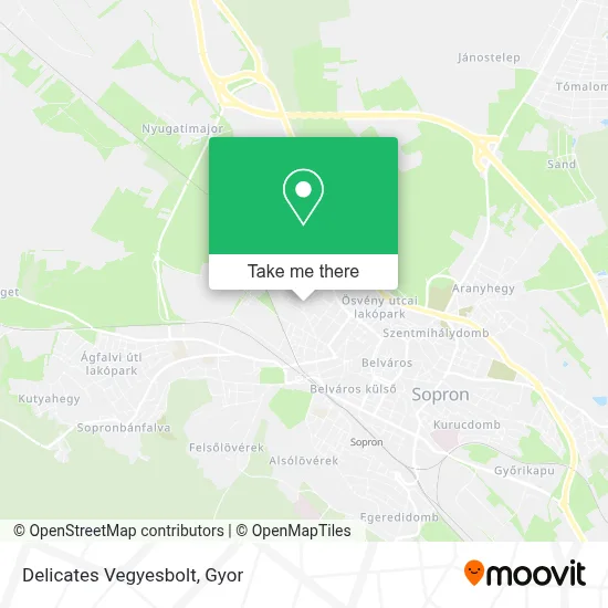 Delicates Vegyesbolt map
