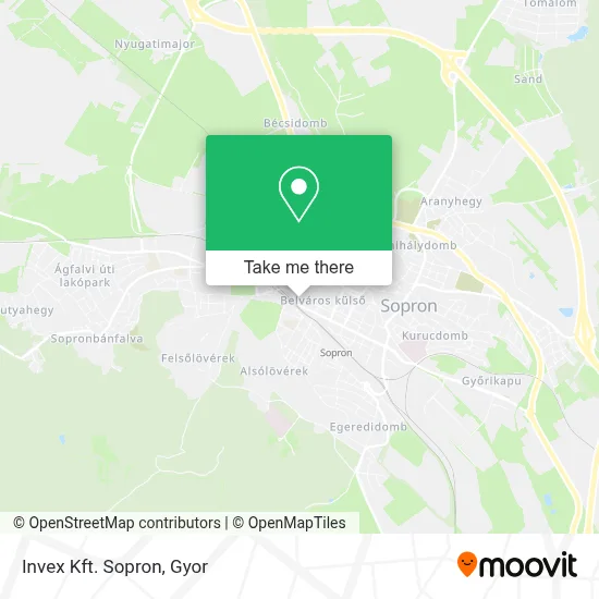 Invex Kft. Sopron map
