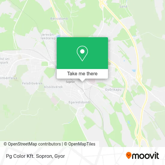 Pg Color Kft. Sopron map