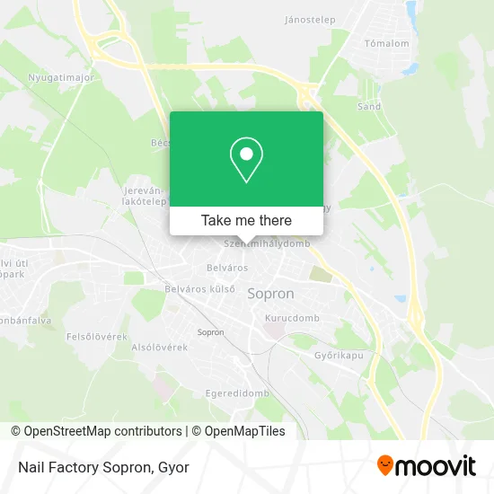 Nail Factory Sopron map