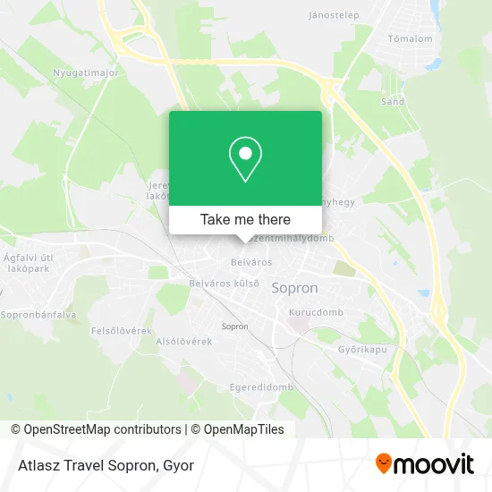 Atlasz Travel Sopron map