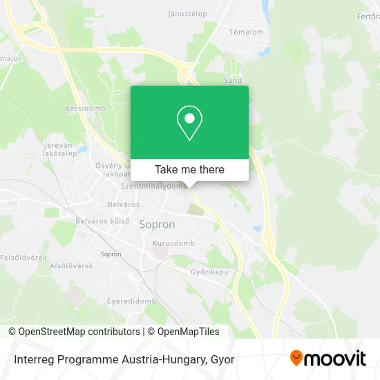Interreg Programme Austria-Hungary map