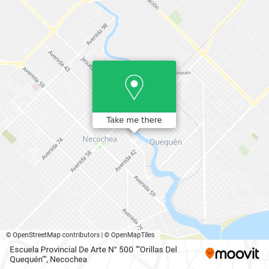 Escuela Provincial De Arte N° 500 ""Orillas Del Quequén"" map