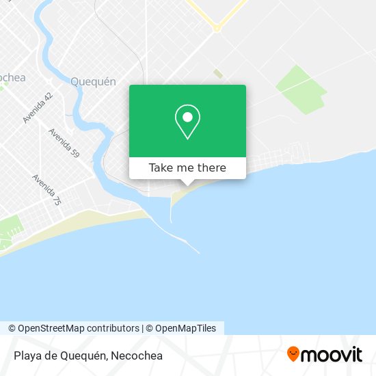 Playa de Quequén map
