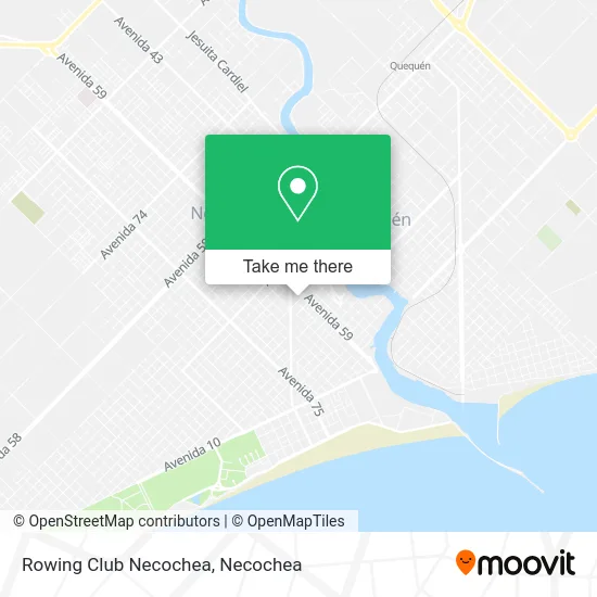 Rowing Club Necochea map