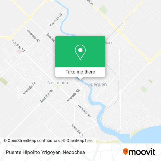 Puente Hipolito Yrigoyen map