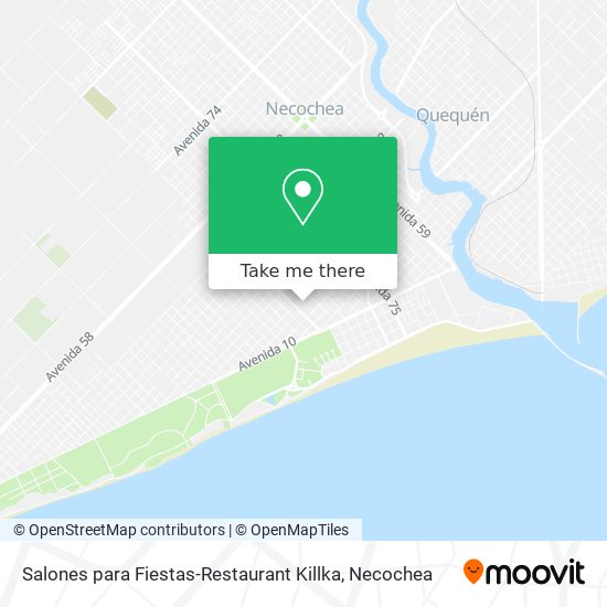 Mapa de Salones para Fiestas-Restaurant Killka