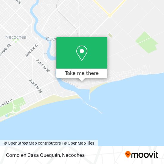 Como en Casa Quequén map