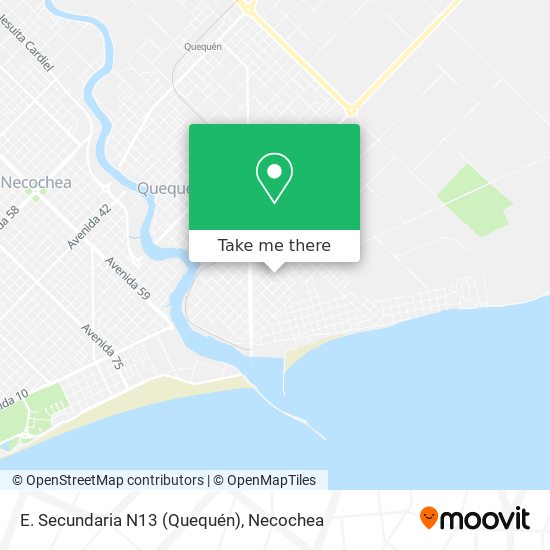 Mapa de E. Secundaria N13 (Quequén)