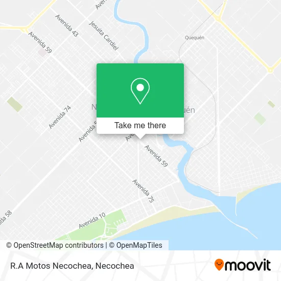 R.A Motos Necochea map