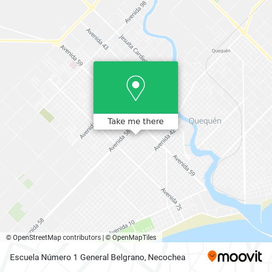 Mapa de Escuela Número 1 General Belgrano