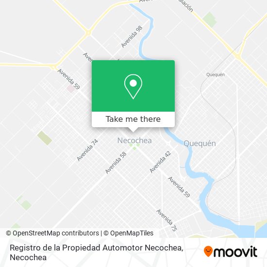 Mapa de Registro de la Propiedad Automotor Necochea