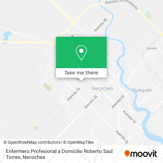 Mapa de Enfermero Profesional a Domicilio Roberto Saul Torres