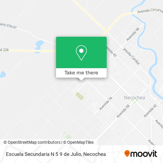 Escuela Secundaria N 5 9 de Julio map