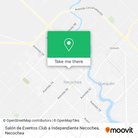 Mapa de Salón de Eventos Club a Independiente Necochea