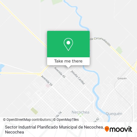 Sector Industrial Planificado Municipal de Necochea map