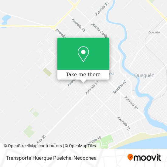 Transporte Huerque Puelche map