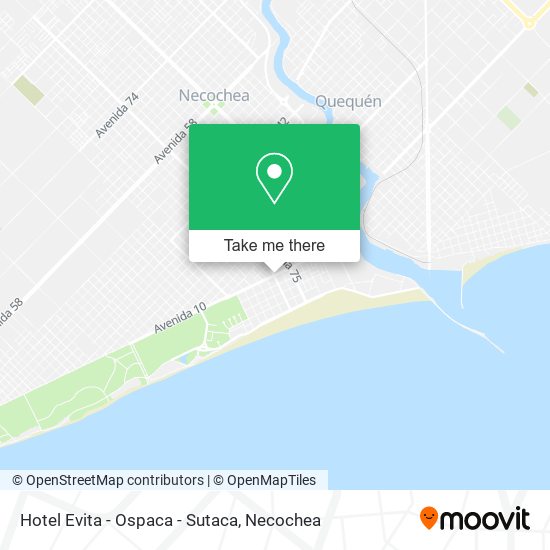 Hotel Evita - Ospaca - Sutaca map