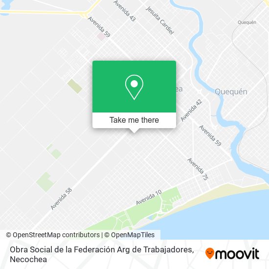 Mapa de Obra Social de la Federación Arg de Trabajadores