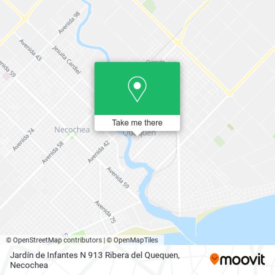 Jardín de Infantes N 913 Ribera del Quequen map