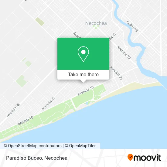 Paradiso Buceo map