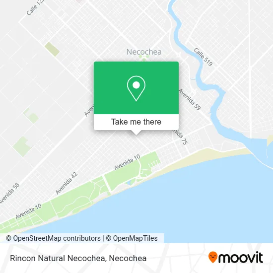 Rincon Natural Necochea map