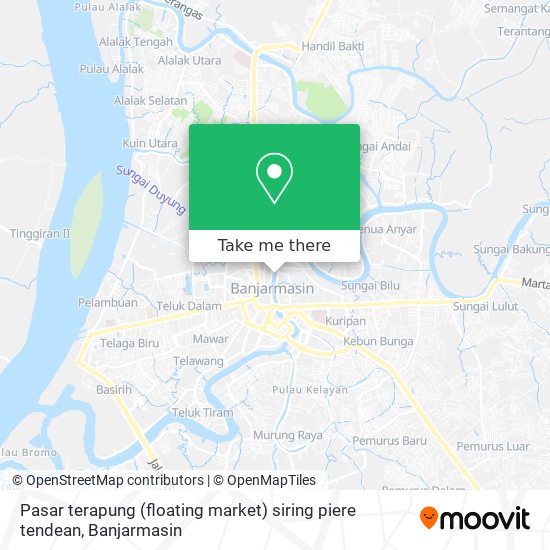 Pasar terapung (floating market) siring piere tendean map