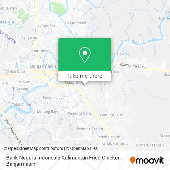 Bank Negara Indonesia Kalimantan Fried Chicken map
