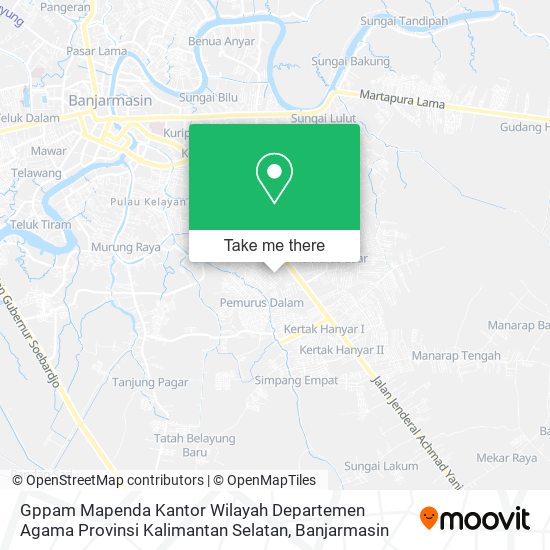 Gppam Mapenda Kantor Wilayah Departemen Agama Provinsi Kalimantan Selatan map