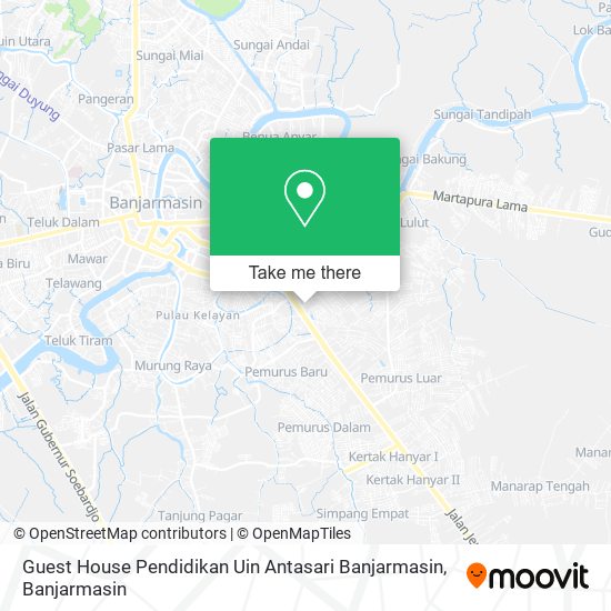 Guest House Pendidikan Uin Antasari Banjarmasin map