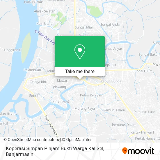 Koperasi Simpan Pinjam Bukti Warga Kal Sel map