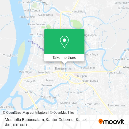 Musholla Babussalam, Kantor Gubernur Kalsel map