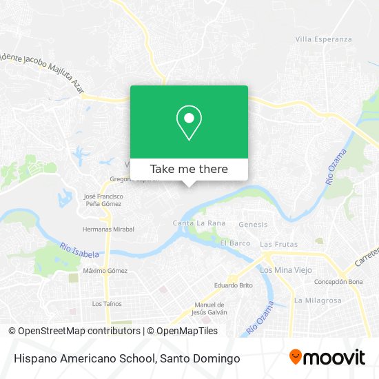 Hispano Americano School map
